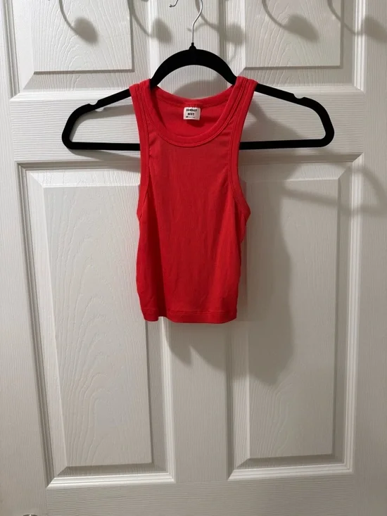 Sunday Best Ribbed Red Tank Top - Picture 1 of 3